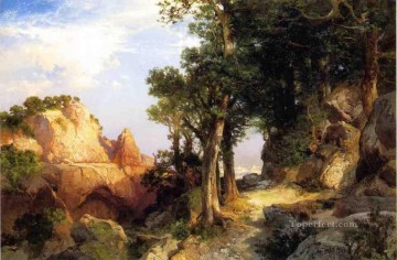  Moran Canvas - On the Berry Trail Grand Canyon of Arizona landscape Thomas Moran woods forest